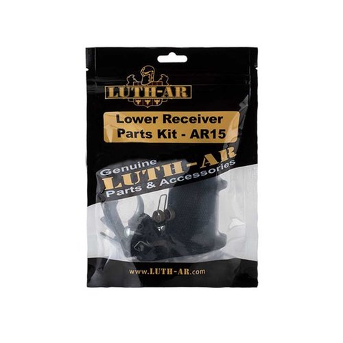 The Luth-AR LLRPK-1 kit includes all essential mil-spec parts to easily convert a stripped AR-15 lower into a complete receiver, ensuring no missing components.