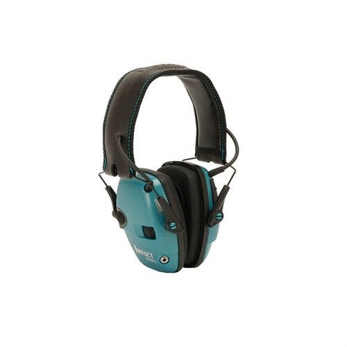 Howard Leight Impact Sport Electronic Earmuffs provide hearing protection while amplifying conversations; feature AUX input and auto shut-off for convenience.