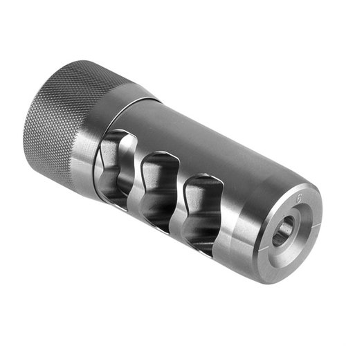 The Area 419 Hellfire Muzzle Brake reduces recoil, enhances control, features a self-timing design, and preserves rifle zero, all in a durable stainless finish.