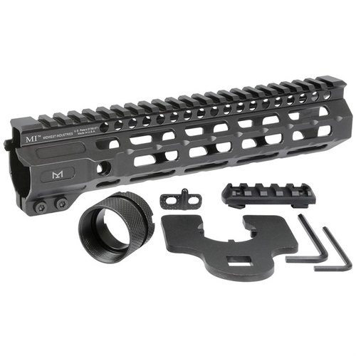 Enhance your AR-15 with the Midwest Industries Combat M-LOK Handguard, featuring a free-float design, M-LOK attachment points, and a continuous Picatinny rail.
