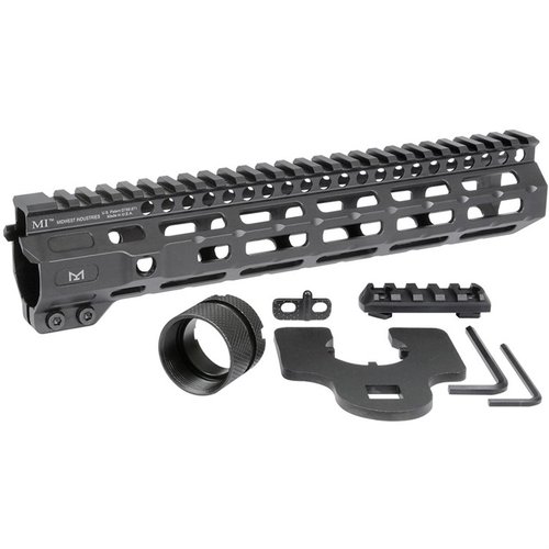 The Midwest Industries Combat M-LOK Handguard offers a lightweight, free-float aluminum design with multiple M-LOK attachment points and a continuous Picatinny rail.
