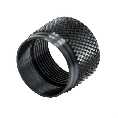Protect your muzzle threads with the GrovTec Muzzle Thread Protector, featuring a knurled grip for easy installation and a sleek look, all in durable steel.