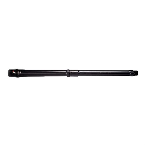 .458 SOCOM chambered, 10.5" length, durable 4150 CMV steel, button-rifled for accuracy, black-nitride finish, and threaded muzzle for enhanced performance.