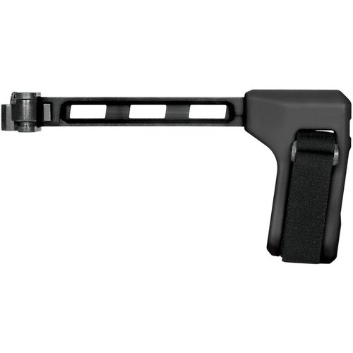 The FS1913 Folding Picatinny Pistol Brace offers a low-profile design, quick pull-through deployment, and a robust steel hinge for secure locking, perfect for SIG platforms.