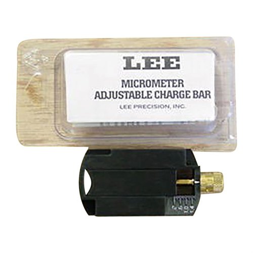 The Lee Precision Adjustable Charge Bar offers precise powder measurement from .28 cc to 1.6 cc, enhancing your Auto Disk and Pro Auto Disk Powder Measures.