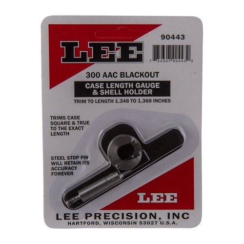 The LEE Precision Case Length Gauge for 300 AAC Blackout ensures precise trimming and squaring of case mouths, enhancing your reloading accuracy with ease.