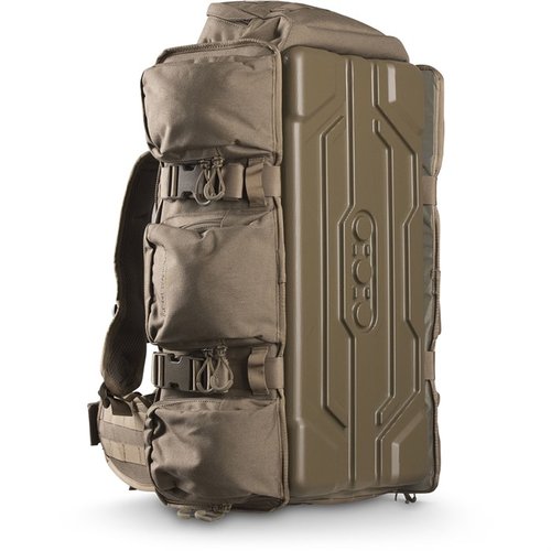 The Eberlestock UpRanger Pack features a durable polycarbonate design, customizable interior, and side panels for easy access to your gear at the range.