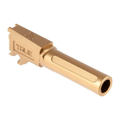 Upgrade your SIG 365 with the TRUE PRECISION gold barrel, featuring enhanced accuracy, polished feed ramp, and a 10-degree match target crown for optimal performance.