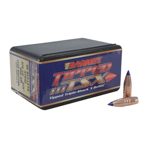 Experience deadly accuracy with Barnes Tipped TSX bullets, featuring improved long-range ballistics, faster expansion, and nearly 100% weight retention.