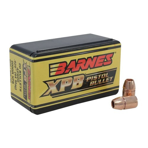 Barnes XPB 44 Caliber bullets deliver superior penetration, weight retention, and energy transfer for hunting or self-defense, all while being lead-free and residue-free.