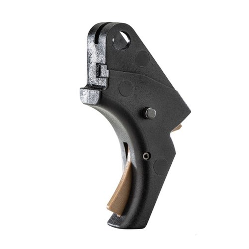 Enhance your M&P trigger with the Apex Tactical Polymer Action Enhancement Trigger, reducing pre-travel by 20% and over-travel by 10% for improved performance.