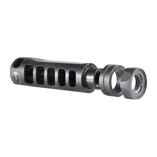 The Ultradyne Apollo S 6.5 Creedmoor Compensator minimizes recoil and muzzle rise, enhancing follow-up shots with minimal gas venting for a quieter shooting experience.
