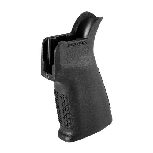 Enhance your AR handling with the Reptilia CQG Grip, featuring a vertical design for improved comfort, textured surface for better grip, and durable polymer construction.