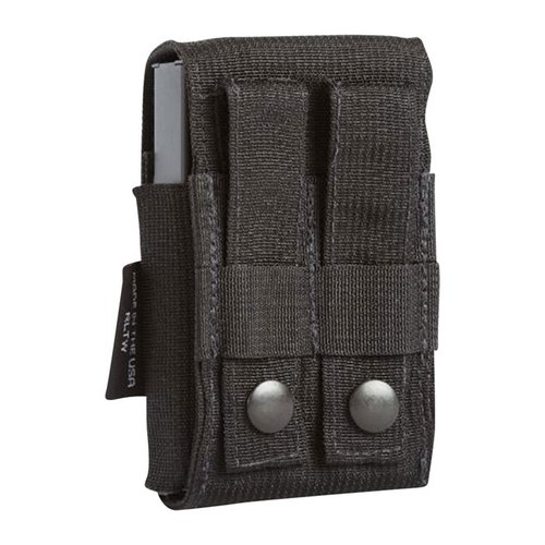 The Armageddon Gear Adjustable AICS/AW Mag Pouch offers secure, adjustable storage for various magazine sizes on PALS webbing or belts, ensuring quick access.