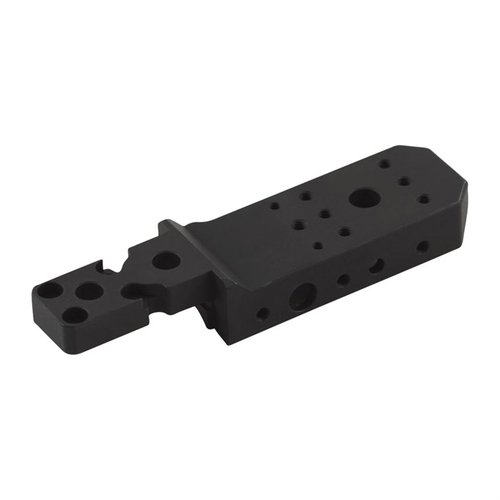 The KRG Spigot Mount offers versatile mounting options for Whiskey-3, X-ray, and Bravo chassis, enhancing stability for bipods and accommodating larger barrels.