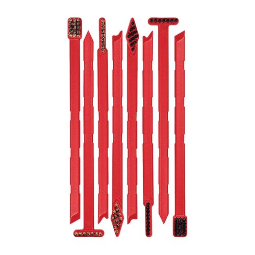 Real Avid Smart Brushes feature rigid Micro Bristles for superior scrubbing, plus four unique shapes with scrapers to clean hard-to-reach firearm surfaces.