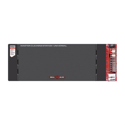 The Real Avid Master Cleaning Station offers a spacious work area, organizes small parts, and includes a comprehensive kit for cleaning rifles, handguns, and shotguns.