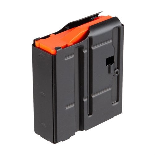 Upgrade your AR .308 with D&H Industries' 5-round steel magazines, designed for 6.5 Creedmoor, offering durability and reliable performance in a sleek black finish.