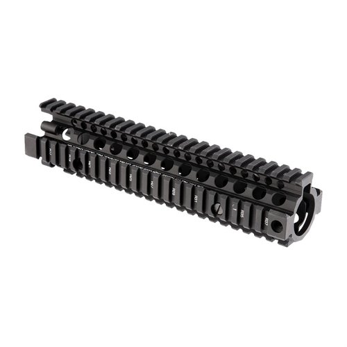 The Daniel Defense MK18 RIS II handguard offers a lightweight, free-floating design with full-length Picatinny rails for versatile accessory mounting, ideal for M4A1.