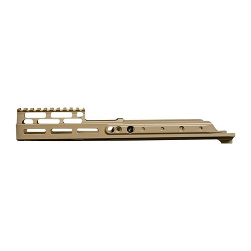 Enhance your FN SCAR MK17 with the KDG MREX MKII Handguards, featuring M-LOK slots, durable 6061-T6 aluminum, and a 12 o’clock drop for lights and lasers.