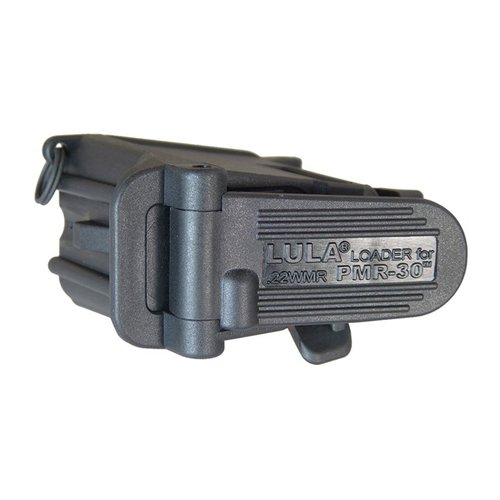 The KELTEC PMR-30 LULA® Magazine Loader effortlessly loads .22 WMR rounds, saving your thumbs from soreness and extending magazine life with ease.