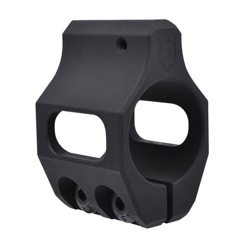 The Phase 5 Tactical Low Profile Gas Block offers a robust design for 0.750” barrels, made from 4140 Chromoly Steel, ensuring durability and easy installation.