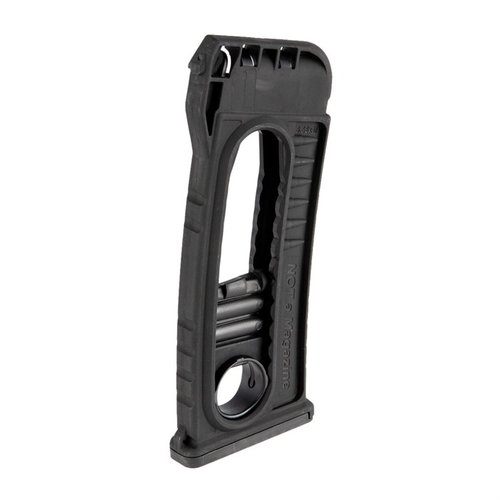 The Mean Arms MA-Loader for AR-15 allows fast reloading from the ejection port, loading 10 rounds of 7.62 NATO or 5.56 NATO without rifle modifications.
