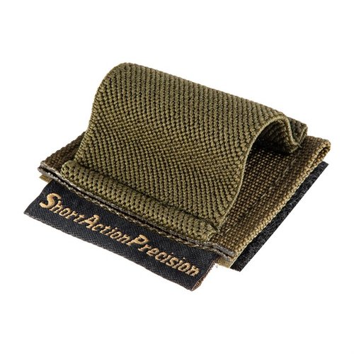 The Short Action Precision .22 Magazine Holder offers quick access to spare magazines, attaching easily with Velcro for CZ455, Anschutz, Sako Quad, and Savage MK2.