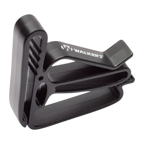 The Walkers Earmuff Belt Clip securely holds your hearing protection and other accessories on your belt, keeping your hands free for shooting tasks.