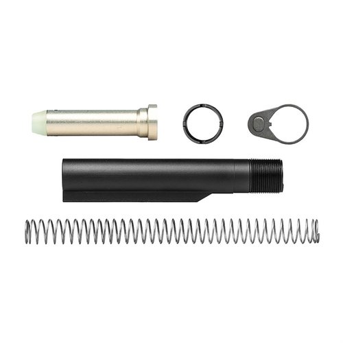 Aero Precision's AR-15 Carbine Buffer Kit features a durable 7075-T6 aluminum buffer tube and customizable buffer weights to reduce overgassing and recoil.
