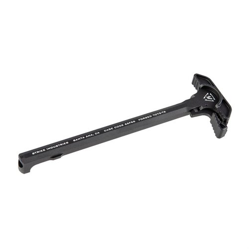 Experience superior durability and performance with the ARCH-EL Charging Handle, featuring an ergonomic design and a larger aluminum latch for smooth operation.