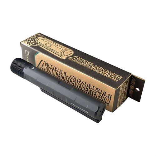 Upgrade your AR with the Strike Industries Advanced Receiver Extension Buffer Tube, featuring 7075-T6 aluminum, reduced friction, and enhanced functionality.