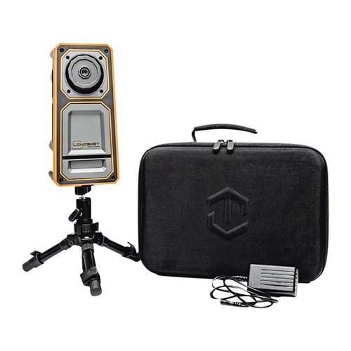 The LONGSHOT Marksman 300-Yard Target Camera offers wireless setup, live HD video, 12-hour battery life, and shot tracking via the TargetVision app.