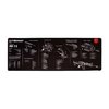 The TekMat Ultra 44 Long Gun Cleaning Mat features waterproof, scratchproof design with your rifle's schematic, ensuring easy maintenance and part identification.
