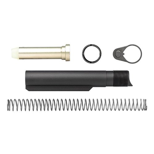 The AR-15 Enhanced Carbine Buffer Kit features a reliable tube design, heavy buffer options, and mil-spec compatibility for smooth and secure rifle operation.