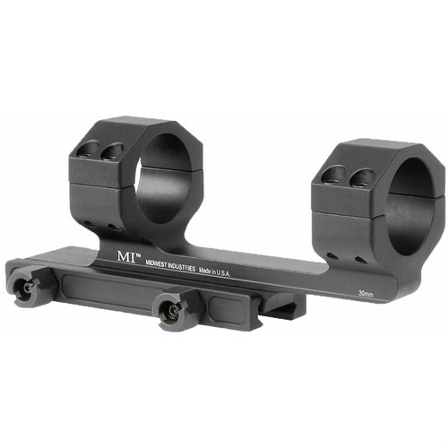 The GEN 2 Scope Mount offers a robust 30mm design for AR rifles, ensuring proper eye relief and stability with dual steel lugs and a lifetime warranty.
