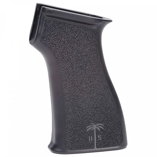 Enhance control and comfort with the US PALM AK Pistol Grip, featuring ergonomic design, aggressive stippling, and compatibility with various AK models.