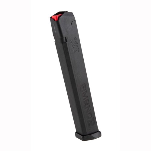 The Amend2® 34RD magazine for GLOCK® 17 is a lightweight, durable alternative, crafted from advanced polymer for reliability and optimal performance.