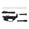 The Foxtrot Mike Products AR-15 MIKE-9 9mm Build Kit offers a reliable, Glock-compatible lower, precision barrels, and a heavy buffer for smooth cycling and reduced recoil.