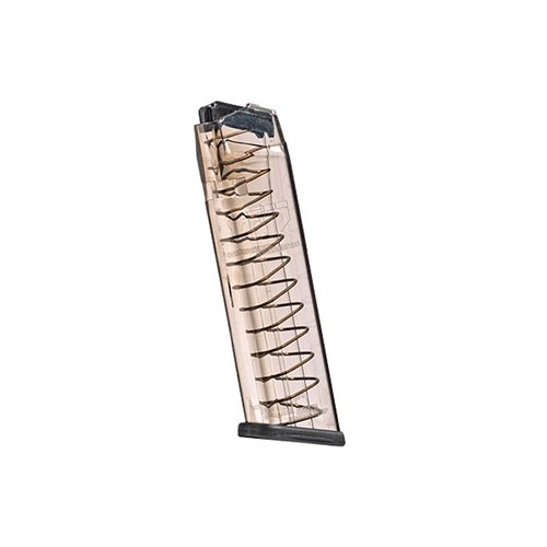 The 10MM Magazines for Glock® offer extreme impact resistance, chemical resilience, and a translucent body for easy ammo visibility, with a lifetime warranty.