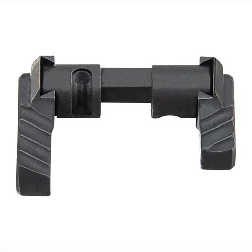 Upgrade your AR-15 with the BAD-ASS-PRO ambidextrous safety selector, featuring modular assembly, reversible options, and a robust locking mechanism for reliability.
