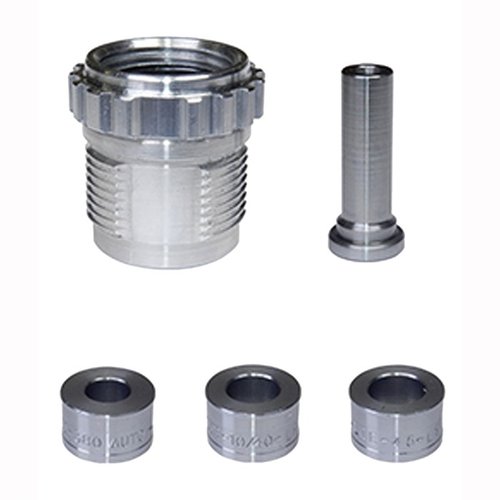 The Lee APP Bulge Buster Kit efficiently restores rimless cases with low base bulges, ensuring reliable function for various calibers when paired with a Carbide Factory Crimp Die.