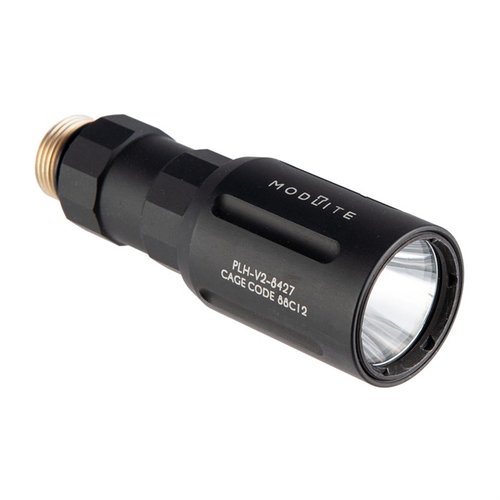 The Modlite PLHv2 18350 offers 1350 lumens, improved throw, ultra-clear BOROFLOAT® lens, and a lifetime guarantee, perfect for indoor and outdoor use.
