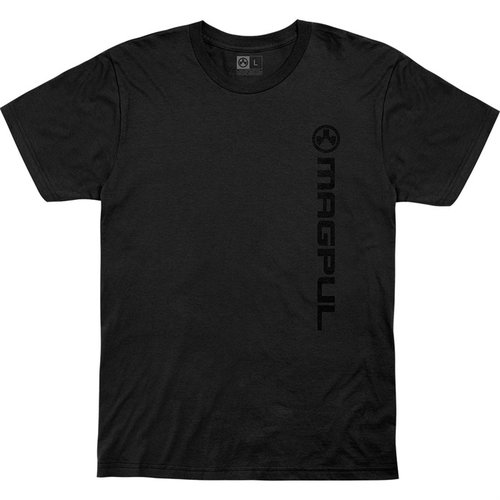Experience comfort and durability with the Magpul Vert Logo T-Shirt, made from 100% combed ring-spun cotton, featuring a classic design and tag-less interior.