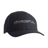 The Magpul Wordmark Stretch Fit Hat offers a comfortable mid-crown design, stretch fabric, no top button for hearing protection, and stylish branding.