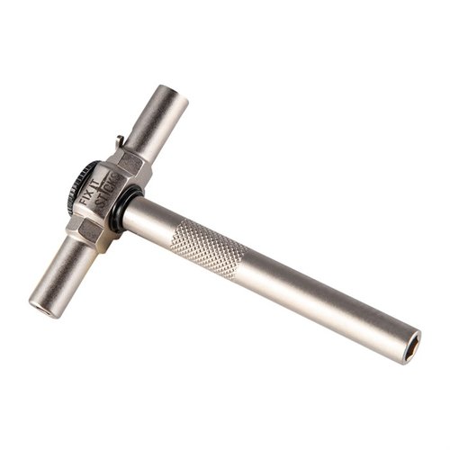 The Fix It Sticks Ratcheting T-Way Wrench features magnetic bit holders, a reversible ratchet mechanism, and a compact T-handle for tight spaces.