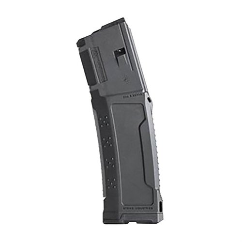 The Strike Industries AR-15 33-Round Magazine features a lightweight polymer build, AccuRamp design, anti-tilt follower, and tool-less disassembly for reliability and ease.