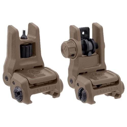 The Magpul MBUS 3 Sight Set offers lightweight, durable polymer construction, ambidextrous deployment, tool-less elevation adjustments, and a compact design.