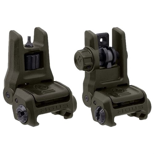 The Magpul MBUS 3 Front & Rear Sight Set offers lightweight, durable polymer construction, tool-less elevation adjustments, and ambidextrous deployment for AR-15.