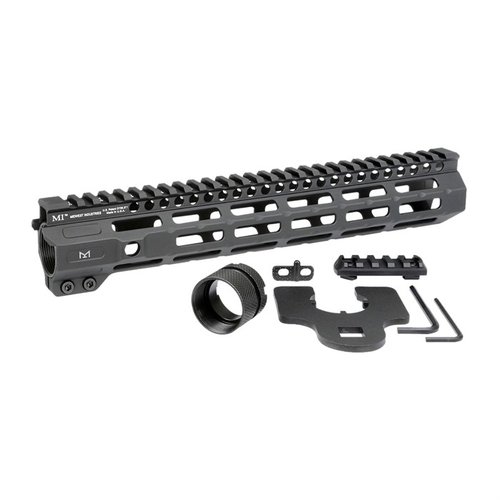 Enhance your AR-15 with the Midwest Industries Combat M-LOK Handguard, featuring a free-float design, seven M-LOK points, and a continuous Picatinny rail.